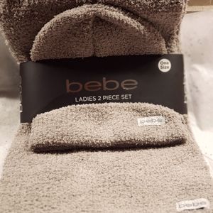 BeBe Ladies 2 PIECE SET / TAN HAT & SCARF ❄SET